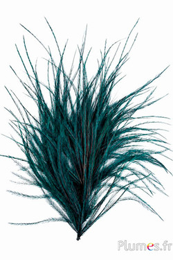 Struisvogel lont zonder hart - 10 cm - donkergroen